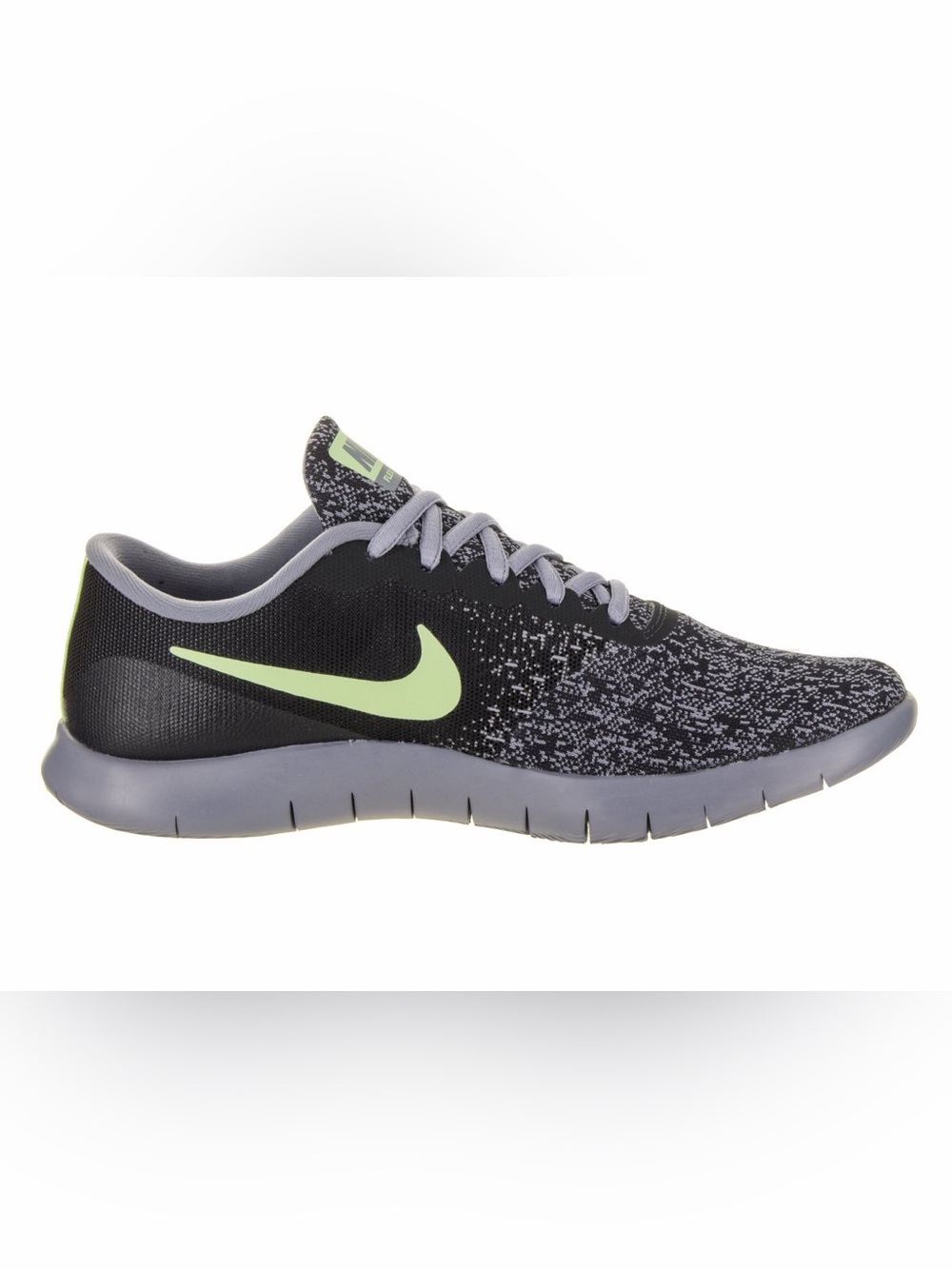 Nike Flex Contact Women’s 7.5 Black Gray Volt Running Shoes 908995-402